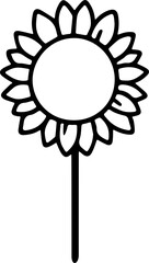 SUNFLOWER ICON WITH TRANSPARENT BACKGROUND VECTOR PATTERN 