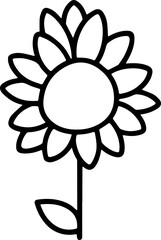 SUNFLOWER ICON WITH TRANSPARENT BACKGROUND VECTOR PATTERN 