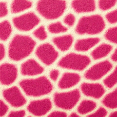 Close-Up of Giraffe Skin with Vibrant Pink-Red Patches, Detailed Texture