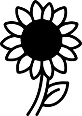 SUNFLOWER ICON WITH TRANSPARENT BACKGROUND VECTOR PATTERN 