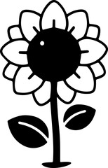 SUNFLOWER ICON WITH TRANSPARENT BACKGROUND VECTOR PATTERN 
