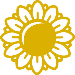 sunflower icon with transparent background 