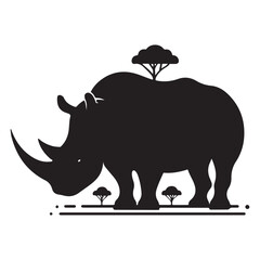 Rhinoceros Vector Illustration