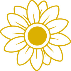 sunflower icon with transparent background 