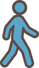Walking Person Icon Simple, Flat Design for Websites and Apps