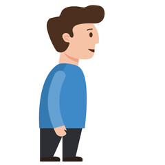 a cartoon man on white background