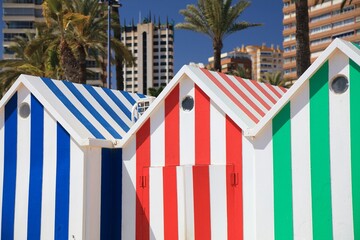 Lifeguard post in Benidorm beach, Spain