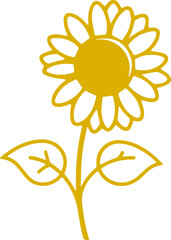 sunflower icon with transparent background 