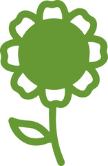 sunflower icon with transparent background vector pattern 