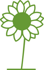 sunflower icon with transparent background vector pattern 