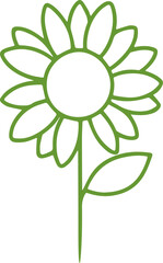 sunflower icon with transparent background vector pattern 