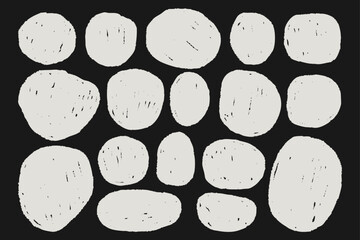 Crayon irregular frame text box set. Chalk, charcoal, watercolor scribble grunge texture. Chalkboard illustration for collage, scrapbook, print design. Hand drawn vector balloon doodle elements.