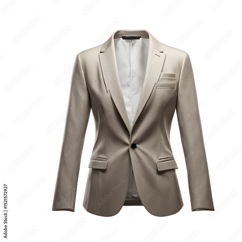 Poster Classic tailored blazer with lapels, isolated on a empty plain background