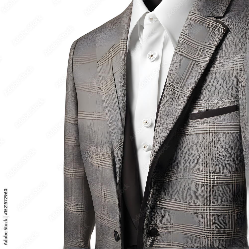 Poster Classic tailored blazer with lapels, isolated on a empty plain background