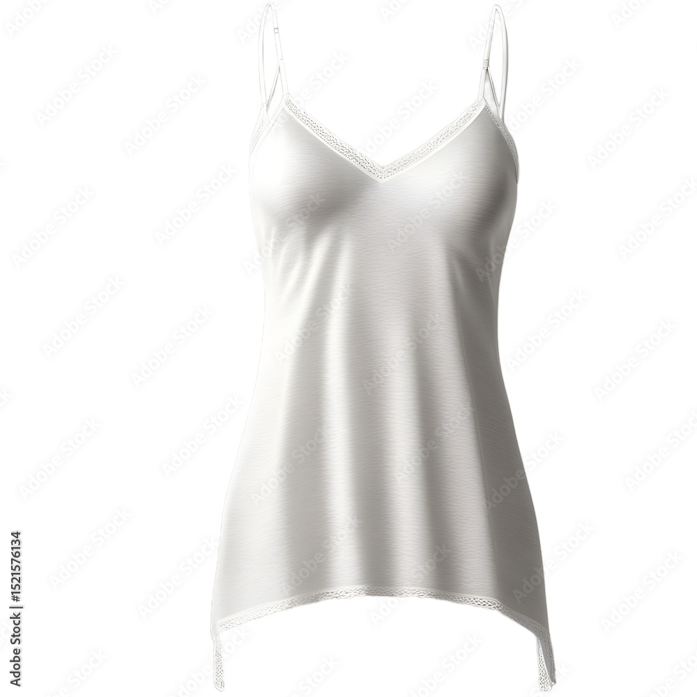 Poster Light camisole with spaghetti straps, isolated on a empty plain background