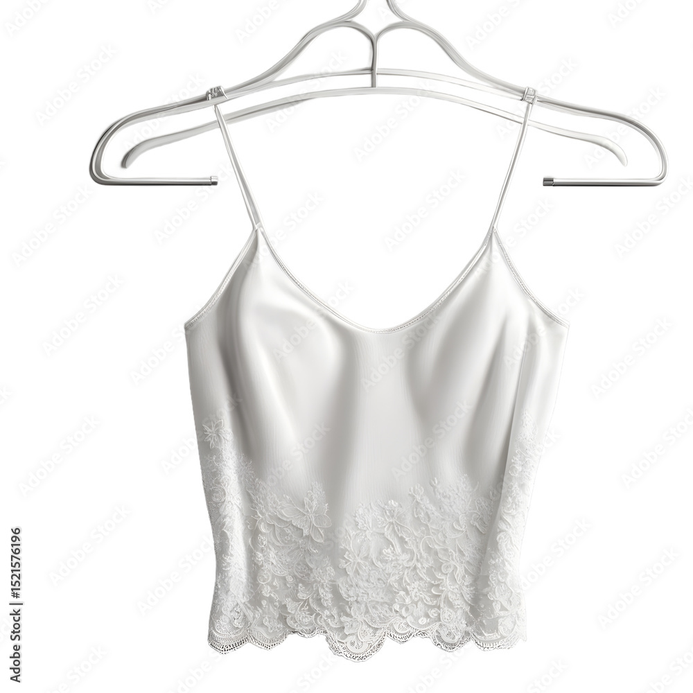 Poster Light camisole with spaghetti straps, isolated on a empty plain background