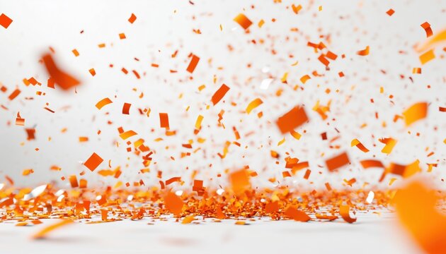 Vibrant Orange Confetti Party: A Festive Celebration Filled With Orange-Colored Confetti, Creating A Lively And Joyous Atmosphere For All Attendees To Enjoy.