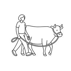 cow and calf coloring page 