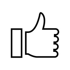 Thumbs up isolated icon graphic vector