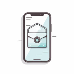 Professional Smartphone Email Security Icon Vector for Digital Communications