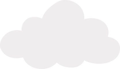 Cute white cartoon cloud 