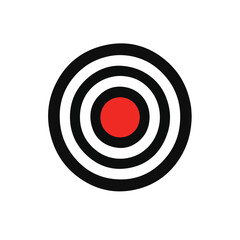 Professional Target Icon Vector Illustration on White Background for Business Presentations