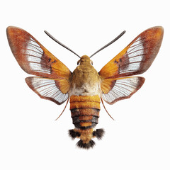 Close-up of a Hummingbird Hawk-Moth (Macroglossum