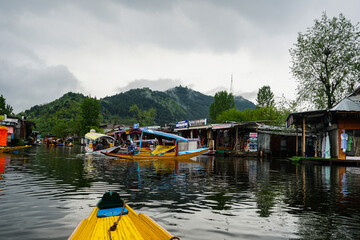 lake in the mountains - Dal lake Kashmir, India