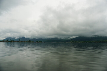 lake in the mountains - Dal lake Kashmir, India
