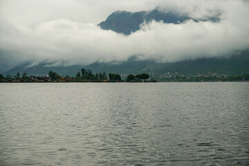 lake in the mountains - Dal lake Kashmir, India