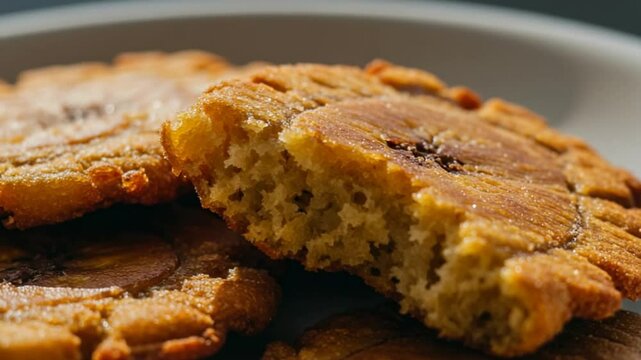 Crispy Fried Plantain Discs: Caribbean Cuisine Close-Up