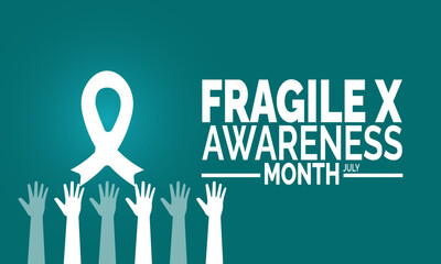 Fragile X Awareness Month. Medical and Genetic Disorder Support Background for Banners, Cards, and Social Media