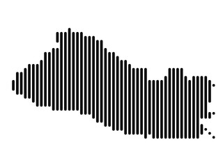Vertical Lines Vector Map of El Salvador Small