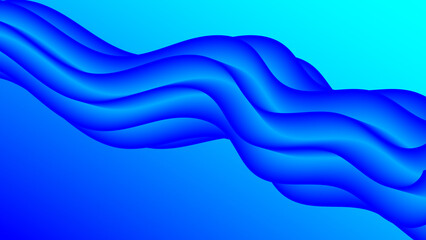 Vivid abstract blue wave pattern on a smooth gradient background, showcasing creativity, modernity, and graphic design elements.