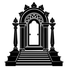 arch in black and white