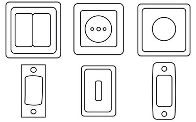 Contemporary  Outlined Light Switch Design