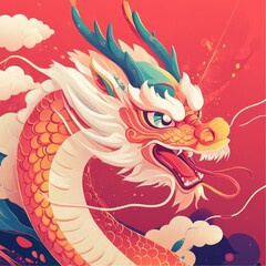 Chinese new year commemorates the year of the dragon, and is often marked by a collection of posters and greeting cards that incorporate the dragon from the Chinese zodiac, including its translation