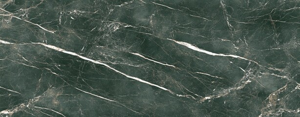 Elegant Emerald Green Marble Texture Background with White Vein Details