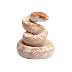 Obraz premium A snake wrapped around a tree branch a transparent background in nature close-up view with artistic composition