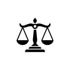 Solid Black Icon of Justice Scale