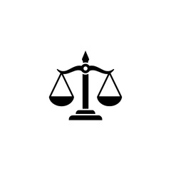 Solid Black Icon of Justice Scale