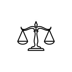 Outline Icon of Justice Scale