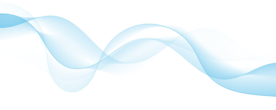 Blue wave curve lines abstract background with flowing particles. Digital energy waves technology concept. Modern backdrop design for business, presentation, banner.	