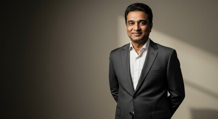 Professional business portrait of a confident individual modern office setting photography indoor close-up professionalism