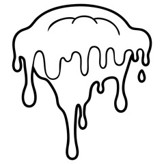 Violet Melt line art vector 