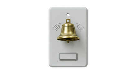 Isolated Wall Mounted Doorbell with Ringing Bell Sound
