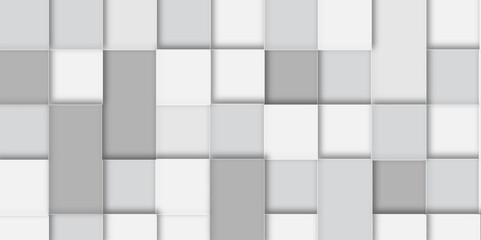 White and grey geometric texture. Abstract modern square background. vector illustration	