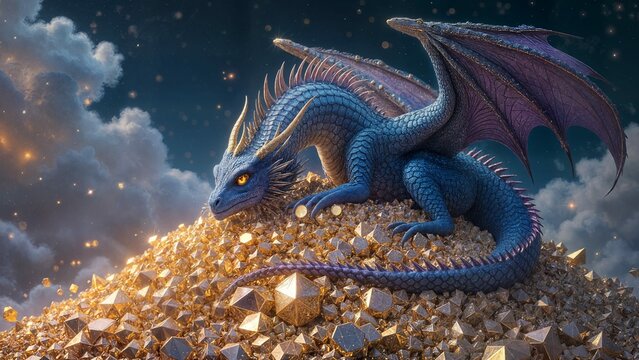 Dragon with the gold.