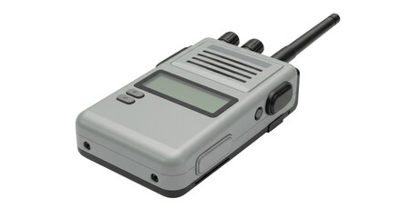 Isolated Gray Two-Way Radio Communication Device