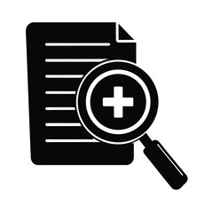 Fototapeta premium Magnifier on Document with Minus Sign